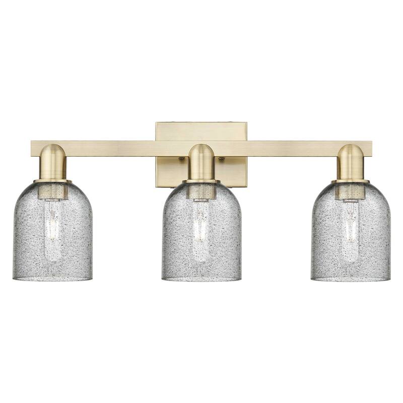 Innovations Lighting 716-3W-11-24 Caledonia Vanity Caledonia 3 Light - Antique Brass / Charcoal