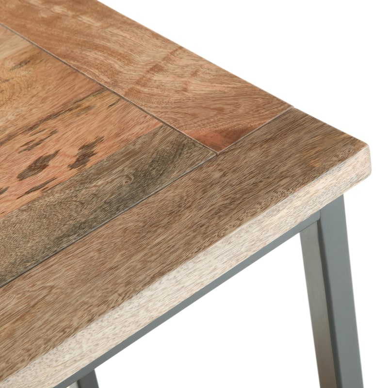 WYNDENHALL Rhonda SOLID MANGO WOOD and Metal 54 inch Wide Industrial Console Sofa Table - 54 W x 18 D x 30 H