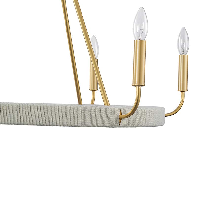 Modern Lodge 6-Light Candle-style Circular Chandelier - 30.1 in