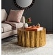 preview thumbnail 2 of 5, SAFAVIEH Miriam Gold Drum Coffee Table - 28" x 28" x 15"