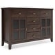 preview thumbnail 10 of 35, WYNDENHALL Stratford SOLID WOOD 54 inch Wide Transitional Sideboard Buffet Credenza - 54 inch Wide