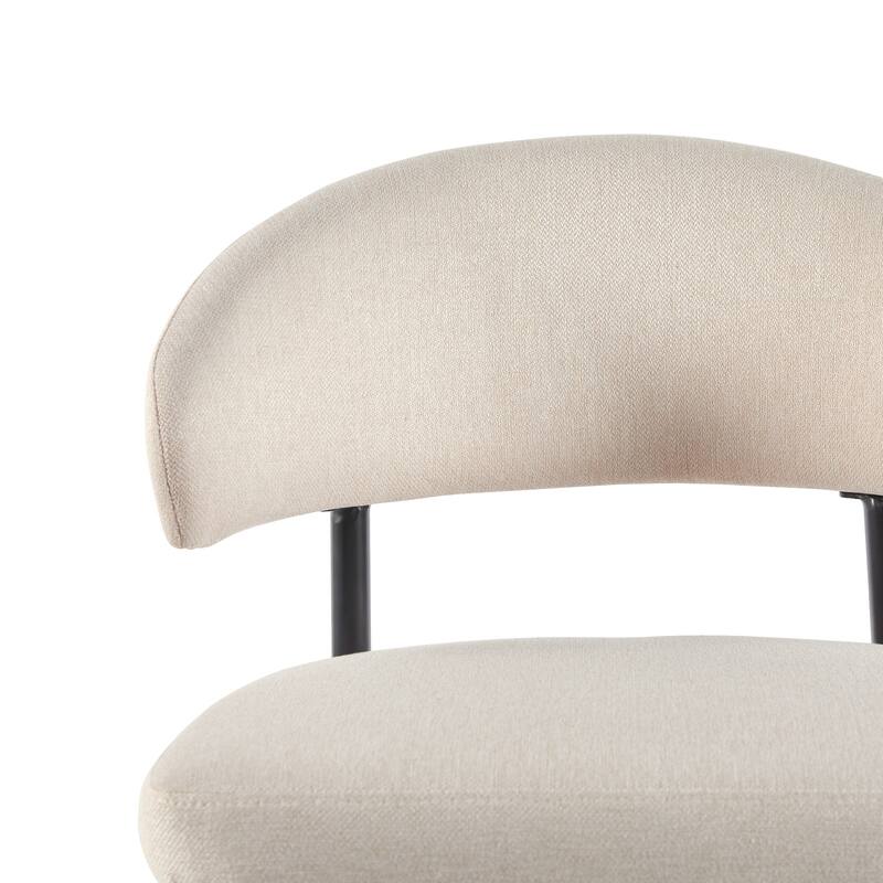 Middlebrook Designs Curved Back Upholstered Dining Chair (Set of 2)