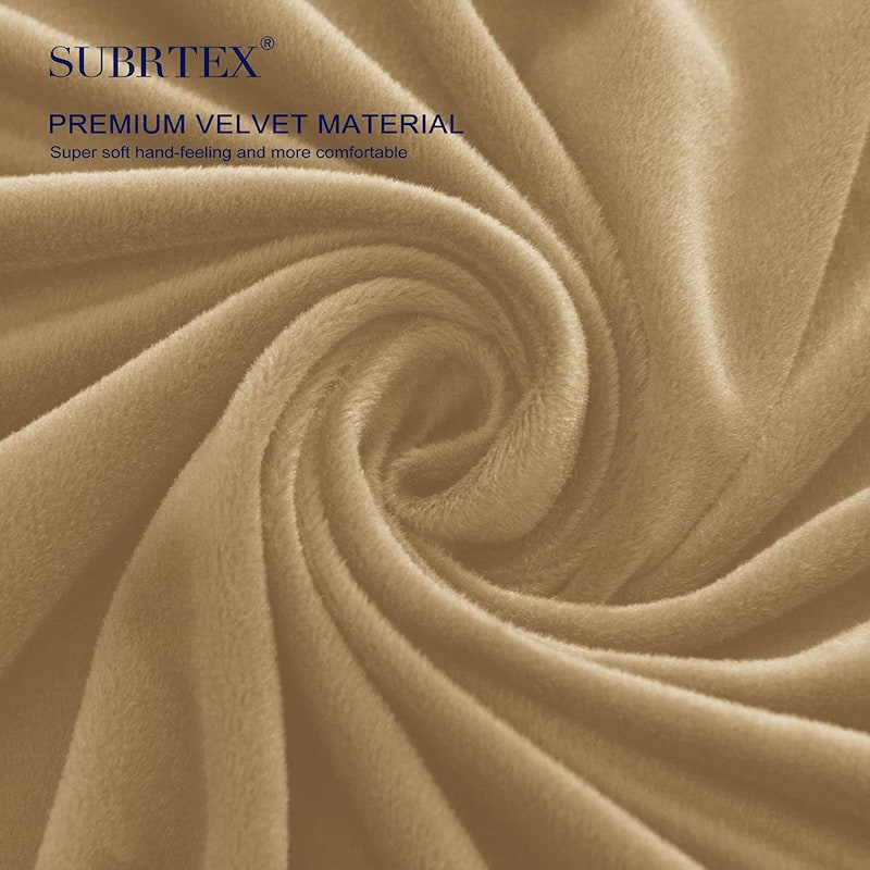 Subrtex Armchair Cushion Covers Velvet Stretch Furniture Protector