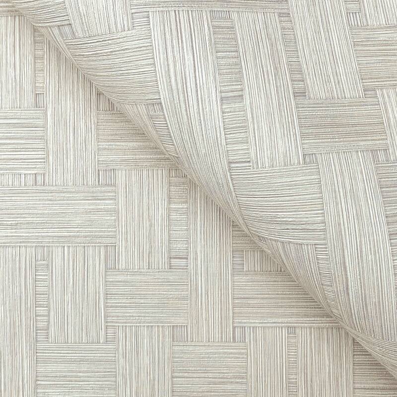 York Wallcoverings Basketry Dove Grey Wallpaper