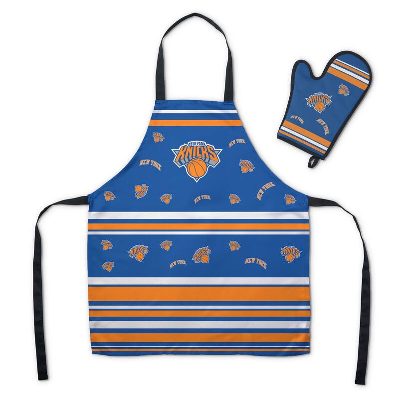 NBA Press Apron BBQ Mitt 2-piece Set - 24" x 28" - New York Knicks