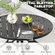 preview thumbnail 71 of 71, Nuu Garden Rattan Metal Patio Dining Set with Umbrella Hole, Zippered Cushions
