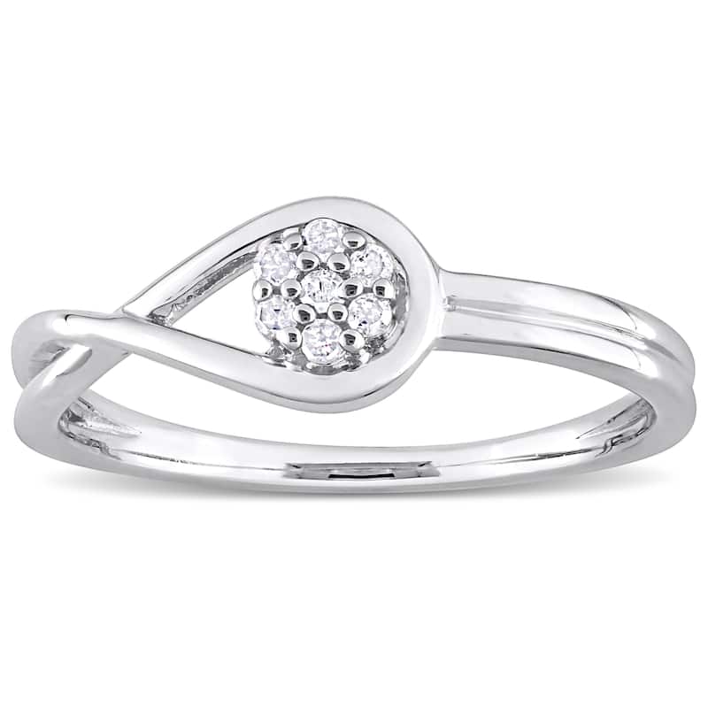 Miadora Diamond Accent Infinity Promise Ring in Sterling Silver