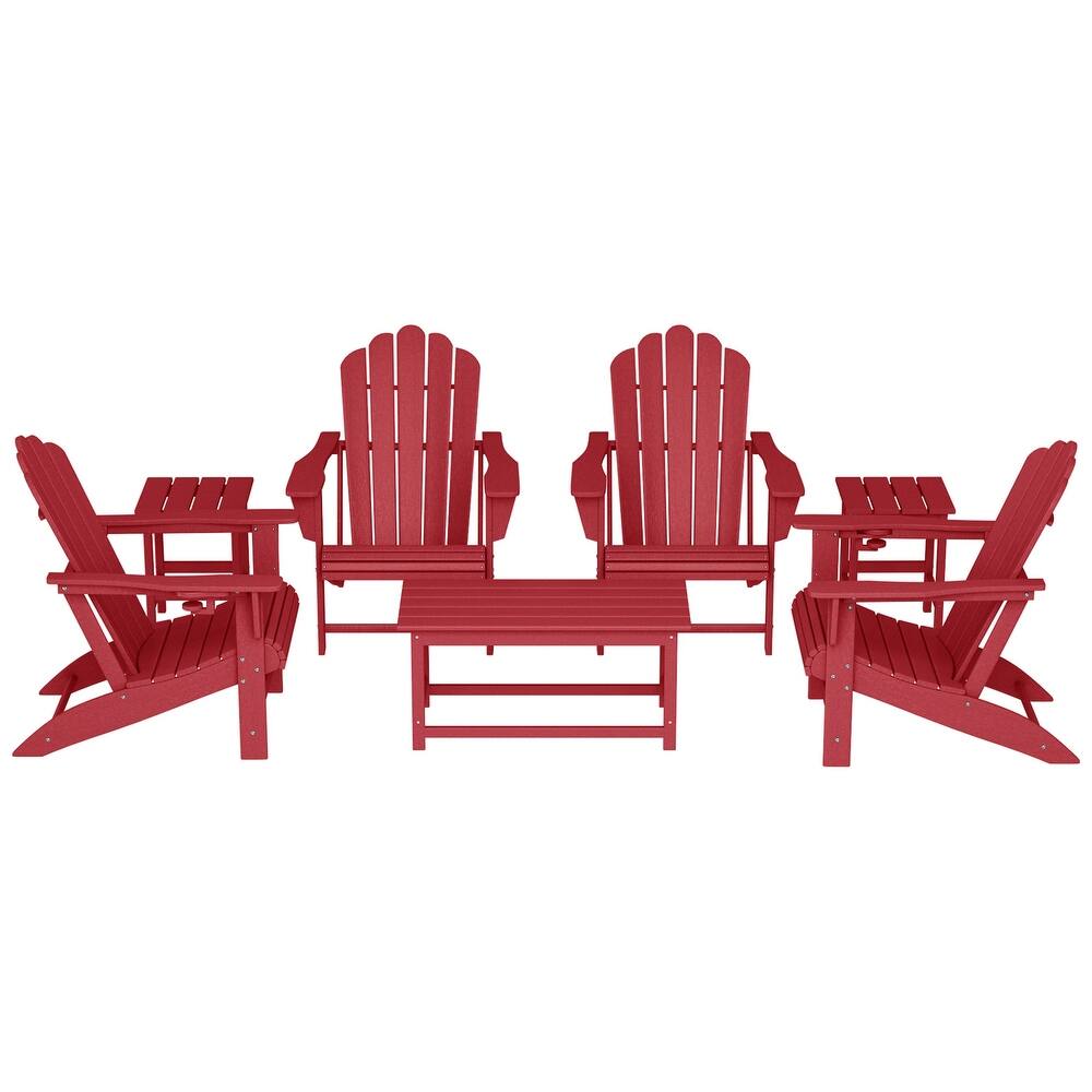 Aderson Outdoor Poly Adirondack Conversation Lounge 7-Piece Set