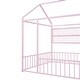 preview thumbnail 18 of 34, Space-Saving Full Size Kids Bed House Bed with Fence and Shelves