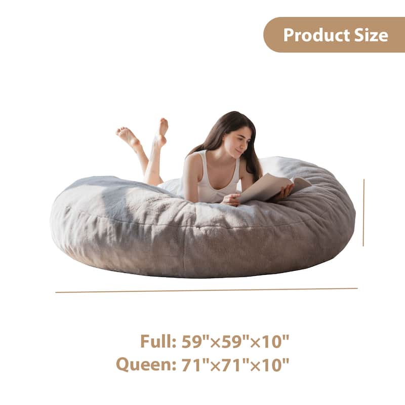 5-foot Giant Round Bean Bag Sofa and Lounger