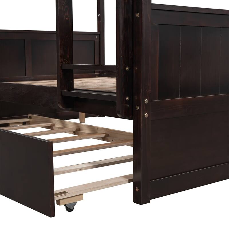 Harper&Bright Designs Vervain Full-over-Full Bunk Bed with Trundle