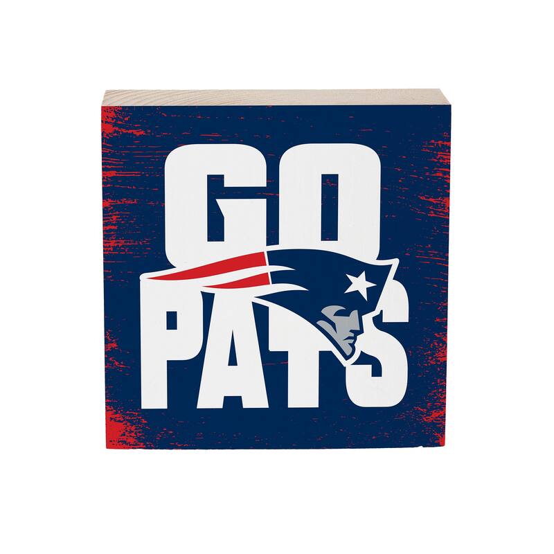 New England Patriots Wooden Tabletop Mantel Shelf Sign