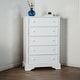 preview thumbnail 1 of 5, Furniture of America Gertie Modern White Rubberwood 5-Drawer Chest White