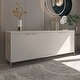 preview thumbnail 7 of 12, Clihome Furniture Wood 4-Door Accent Cabinet White