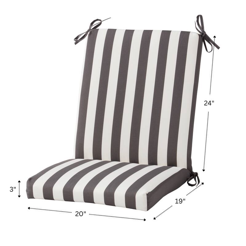 Greendale Home Fashions Outdoor High Back Chair Pad