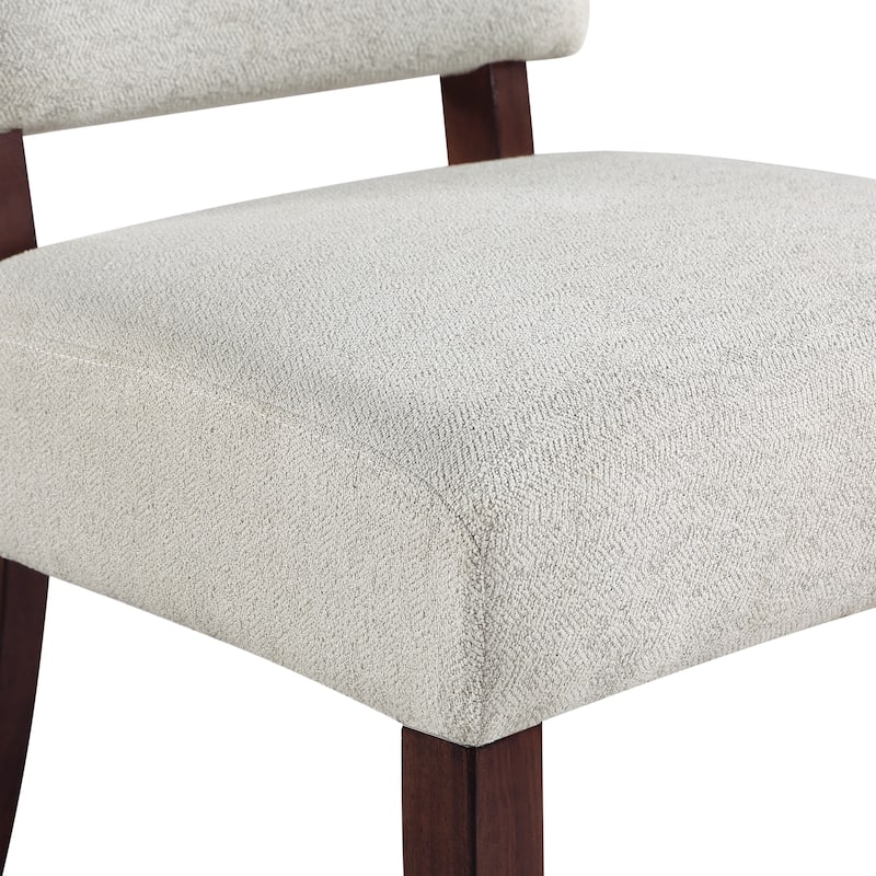 Jasmine Accent Chair in Speckled Charcoal Fabric
