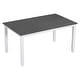 preview thumbnail 11 of 18, 6 Piece Dining Table Set, Wood Rectangular Dining Table with Upholstered Bench and 4 Dining Chairs, Kitchen Table Set