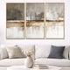 preview thumbnail 1 of 17, Designart Brown and Grey Horizon Abstract - Landscape Framed Wall Art Set of 3 60 in. W x 40 in. H - Maple