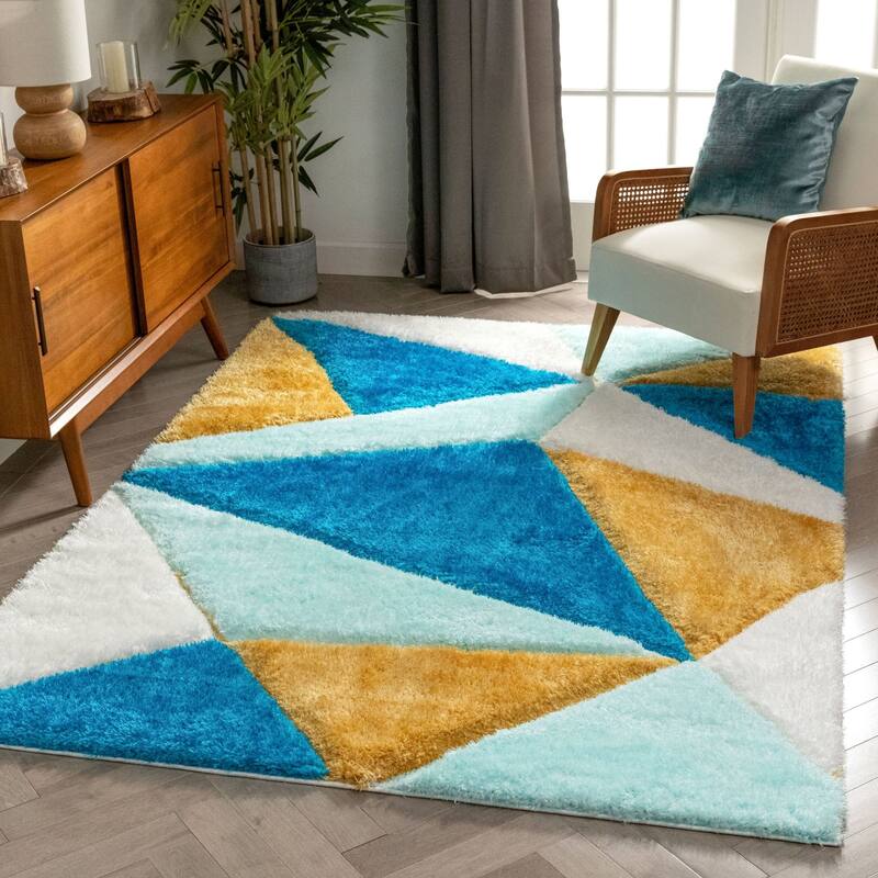 Well Woven San Francisco Venice Geometric Shag Area Rug