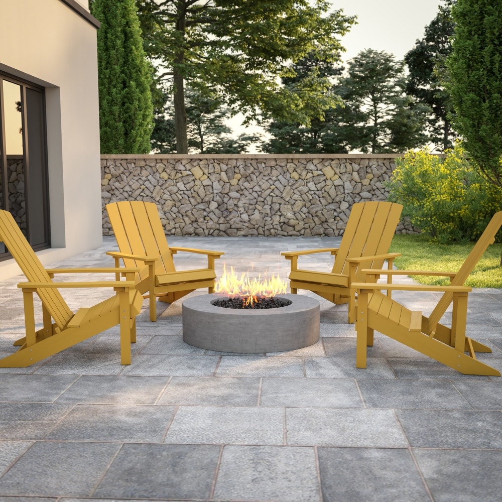 All-weather Poly Resin Wood Outdoor Adirondack Chair (Set of 4)