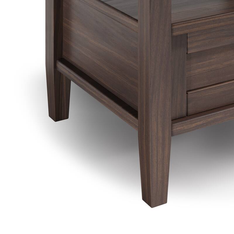 WYNDENHALL Norfolk SOLID WOOD 20 inch Wide Rectangle Transitional End Side Table - 20 inch Wide