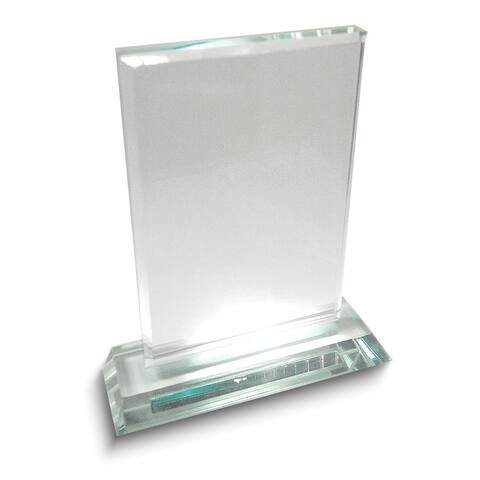 Curata Hq Jade Glass Award with 4 1/4 X 6 Imprint Area and Satin Lined Gift Box