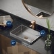 preview thumbnail 3 of 6, Karran Cinox Stainless Steel Rectangular Drop In Sink