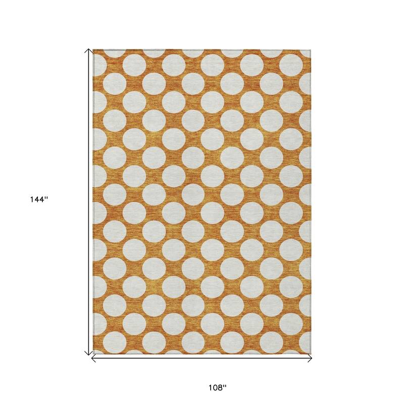 HomeRoots Polka Dot Transitional Rectangle Outdoor Rug