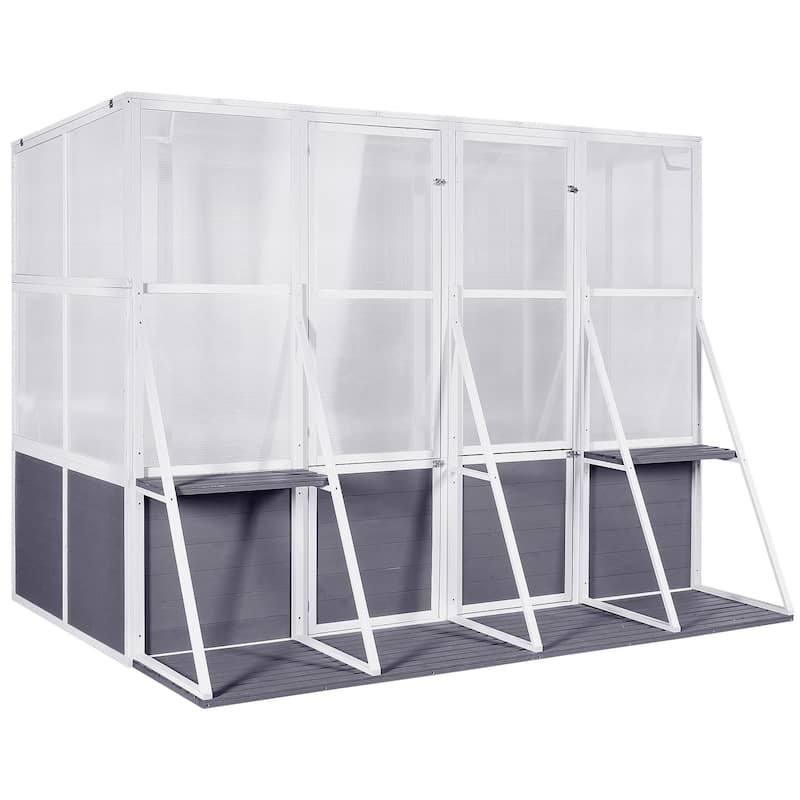 Large Greenhouse, Heavy Duty Walk-in Green House for Outside - 103.9''X98.4''X77.6''