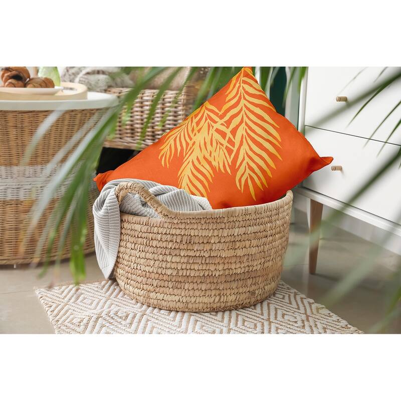 Blowing Palm Fronds Decorative Throw Pillow