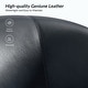 preview thumbnail 27 of 49, HULALA HOME Althea Modern Genuine Leather Swivel Barrel Chair with Solid Wood Base