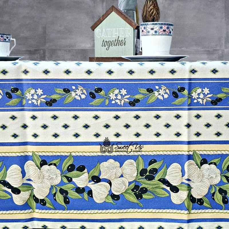 Wipeable Stain Resistant French Acrylic Coated Tablecloth Collection