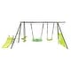 preview thumbnail 4 of 7, Interesting six function swingset with net swing metal plastic safe swing set for outdoor playground for age 3+
