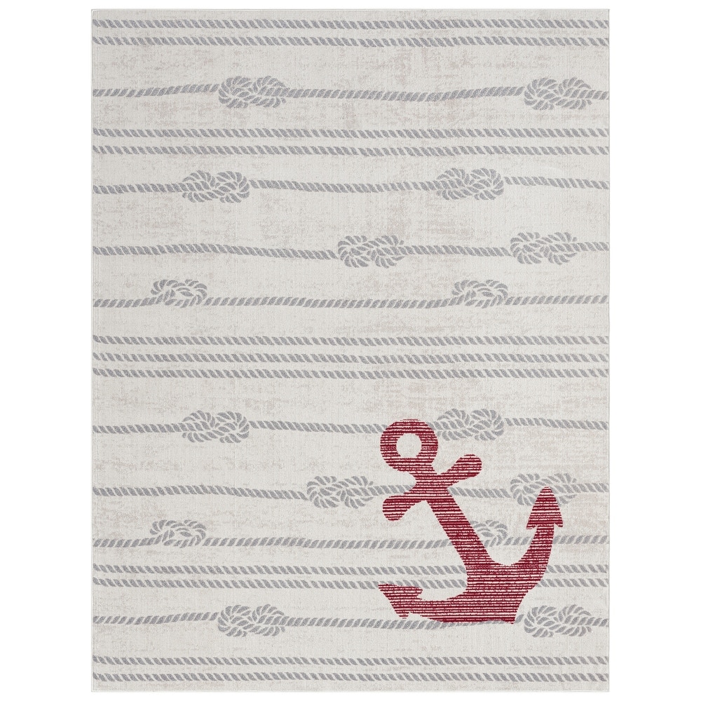 Home Dynamix Marine Anchor Coastal Anchor Indoor/Outdoor Area Rug