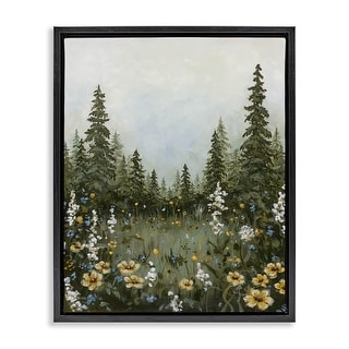 Stupell Forest Meadow Clearing Framed Floater Canvas Wall Art Design By ...