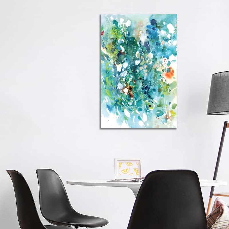 iCanvas "Turquoise Dance" by CreativeIngrid Canvas Print - 40x26x1.5