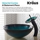 preview thumbnail 22 of 22, Kraus Glass Vessel Sink, Bathroom Faucet, Pop Up Drain, Mounting Ring