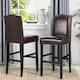 Glitzhome 45"H Faux Leather Counter Bar Stool Pub/ Bar chairs(Set of 2) with Back