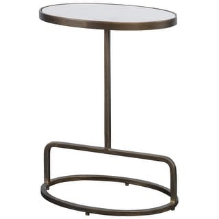 Uttermost Jessenia White Marble Accent Table