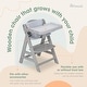 preview thumbnail 3 of 6, hauck AlphaPlus Grow Along Wooden High Chair w/Alpha Tray Table & Deluxe Cushion - 16.50