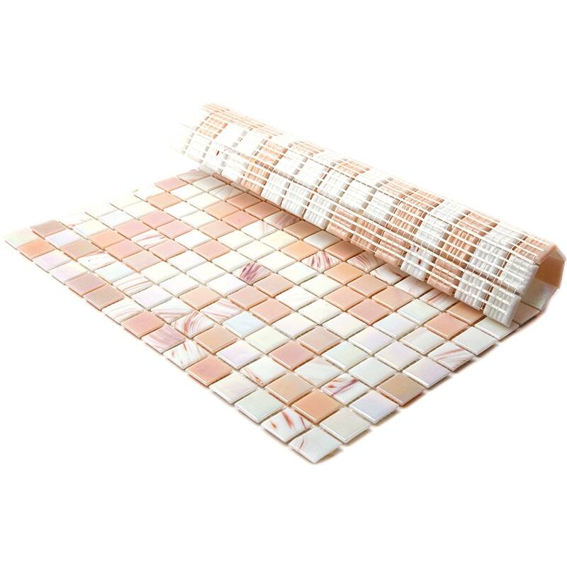 Apollo tile 12" x 12" Mingles Glossy Tuscan Beige Glass Tile (20 sq ft/case) - 20 Pack