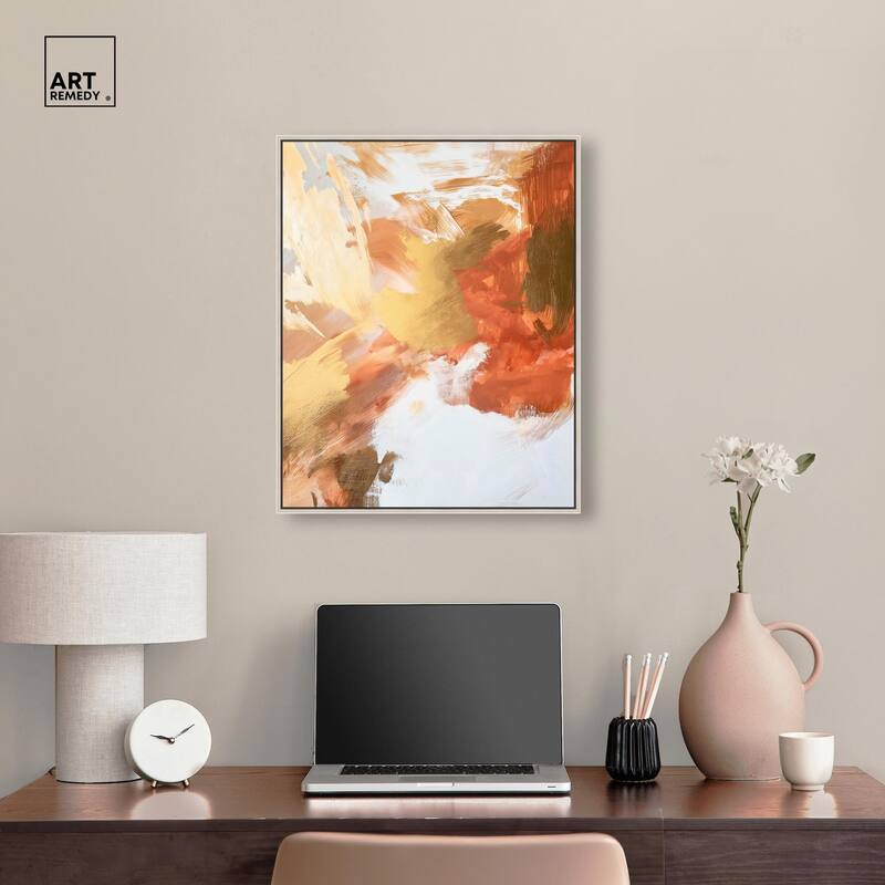 Golden Yellow Citrus Burst I Canvas by Art Remedy