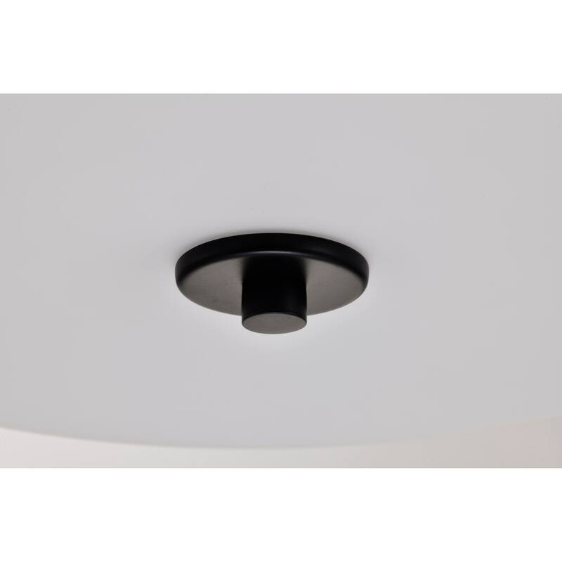 Liam 3 Light Flush Mount Matte Black White Opal Glass - Matte Black