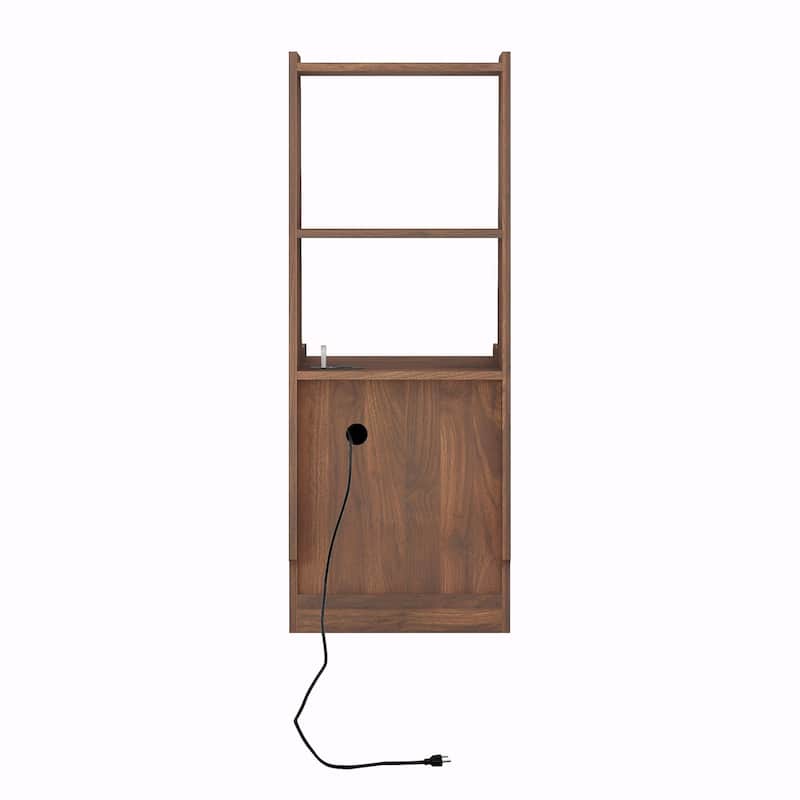 Modern Smart Nightstand with Charging Station and Night Light