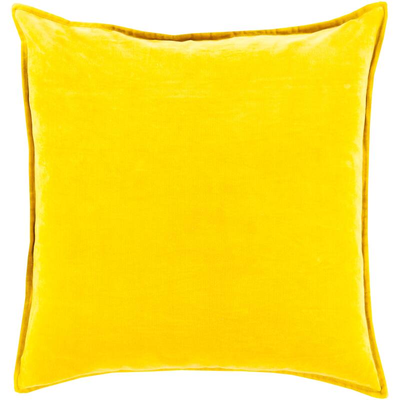 Artistic Weavers Harrell Solid Velvet 22-inch Throw Pillow - Polyester - Bright Yellow