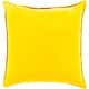 Harrell Solid Velvet 22-inch Feather Down or Poly Filled Throw Pillow - Down - Bright Yellow