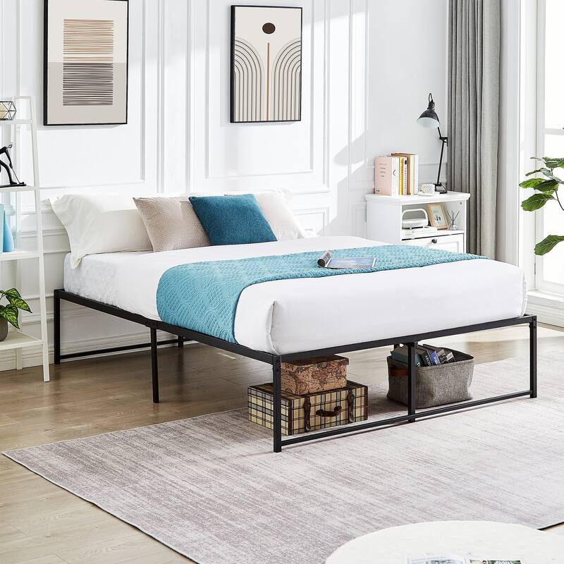 Javlergo 16 Inch Metal Platform Bed Frame