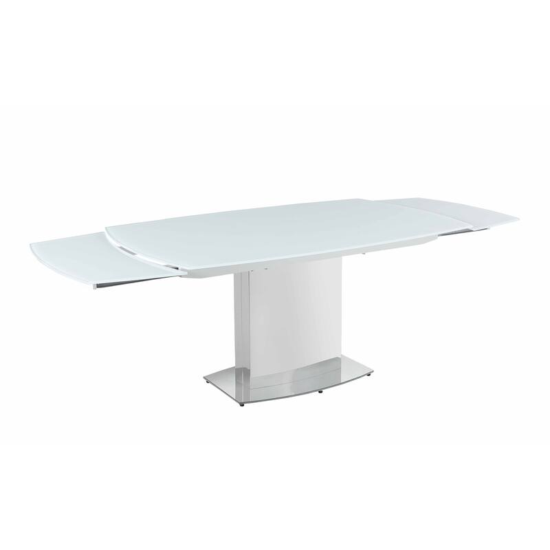 Somette Maya Extendable Glass Dining Set with Tall Back Chairs