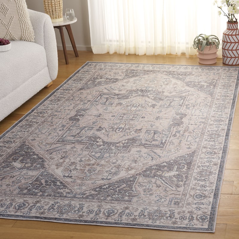 SAFAVIEH Arizona Guilaine Machine Washable Slip Resistant Rug - 8' x 10' - Beige/Grey