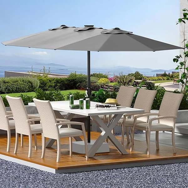 crank handle patio umbrella Lift Kit for 1.5 inch Pole offering additional support for your outdoor gatherings 13Ft Large Patio Umbrella Crank